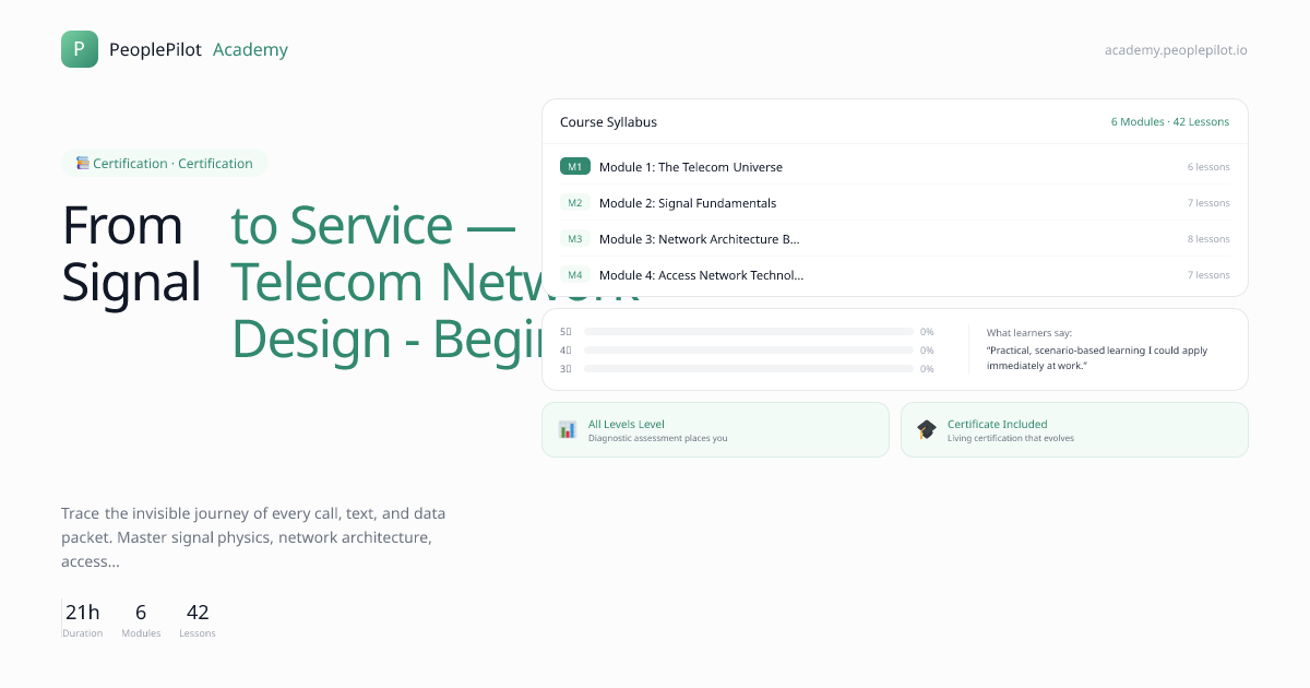 From Signal to Service — Telecom Network Design - Beginner ...